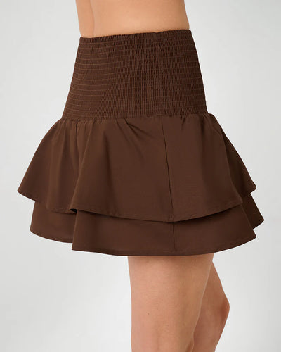 Shirring Ruffle Mini Skirt