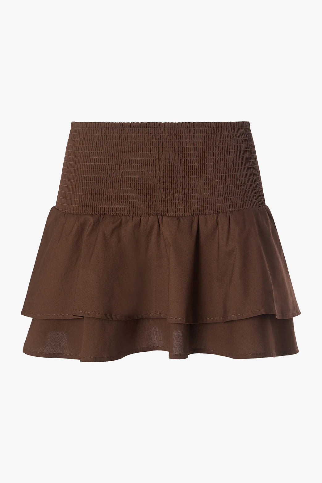 Shirring Ruffle Mini Skirt