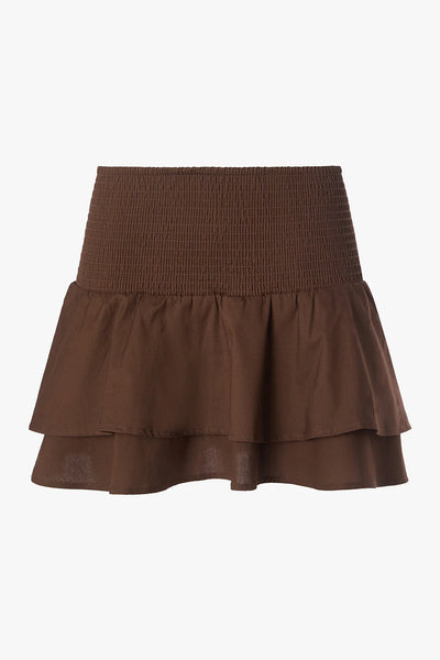 Shirring Ruffle Mini Skirt