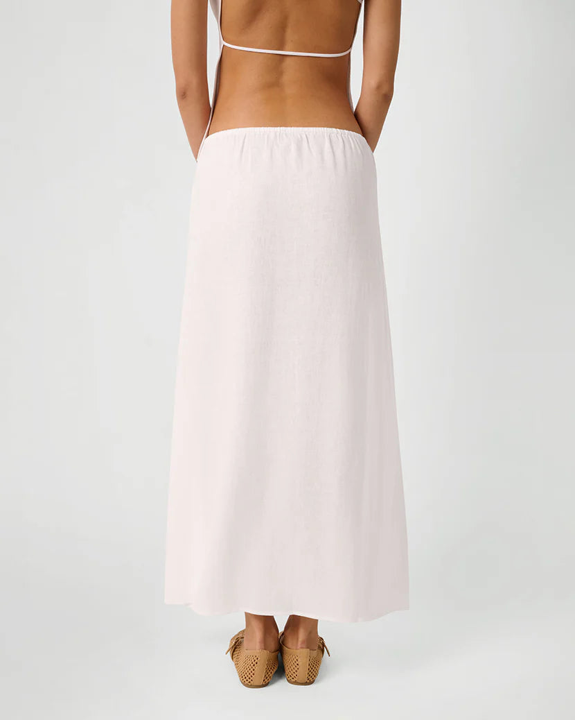 Tie Waist Linen Skirt