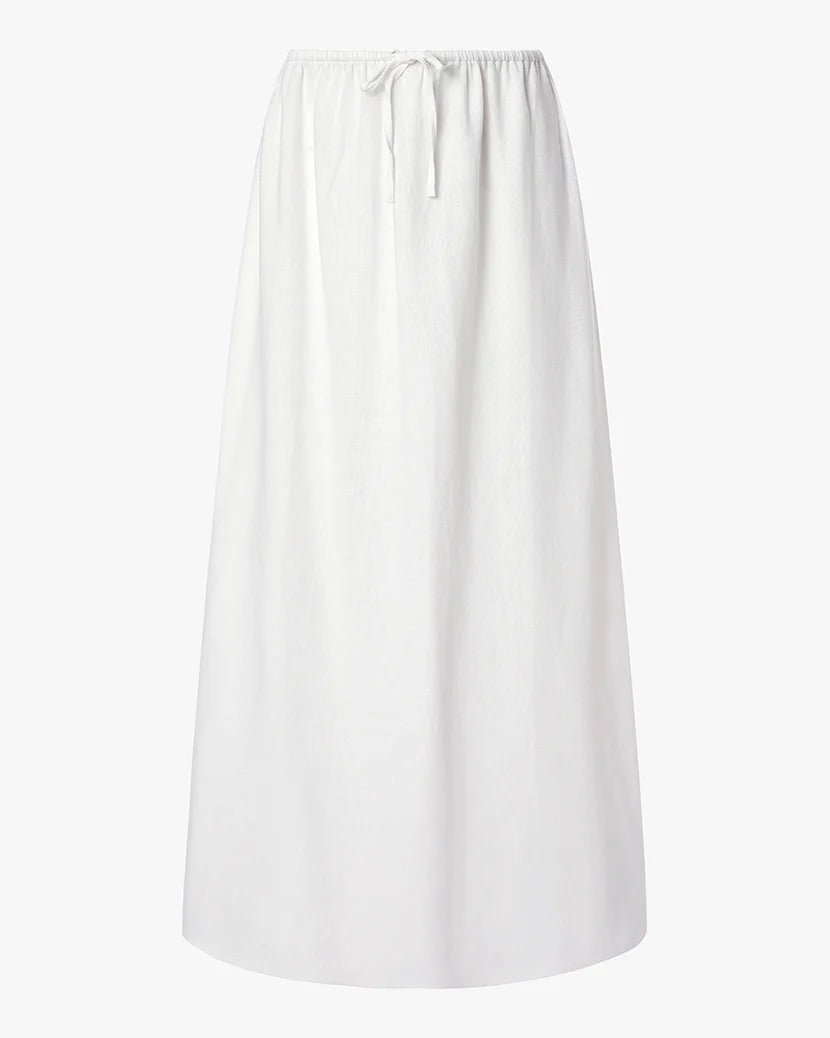 Tie Waist Linen Skirt