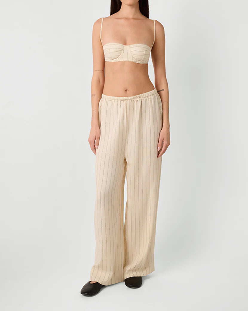 Tie Waist Pant Beige