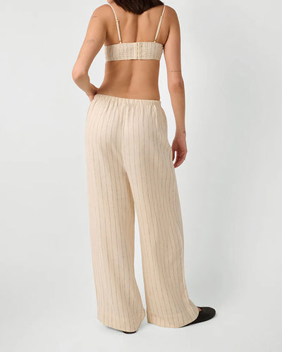 Tie Waist Pant Beige