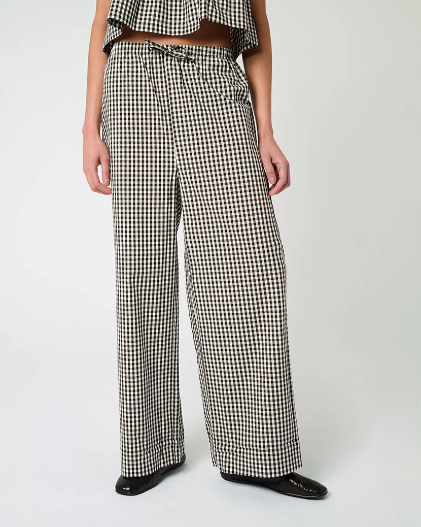 Tie Waist Pant Black Stripes