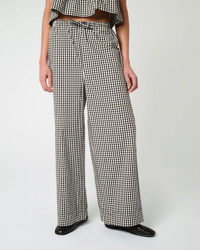 Tie Waist Pant Black Stripes