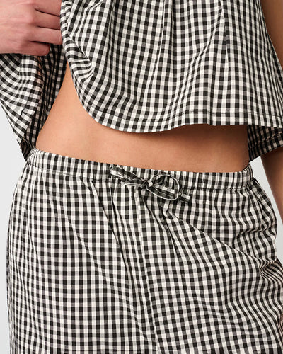 Tie Waist Pant Black Stripes