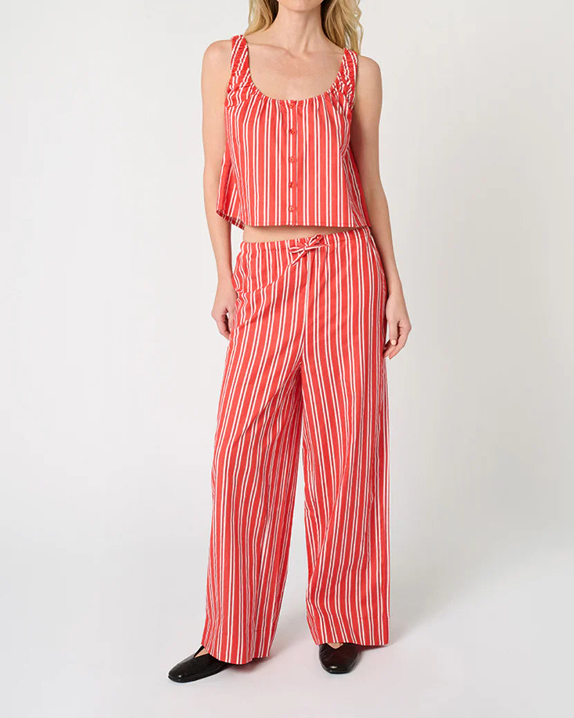 Tie Waist Pant Red